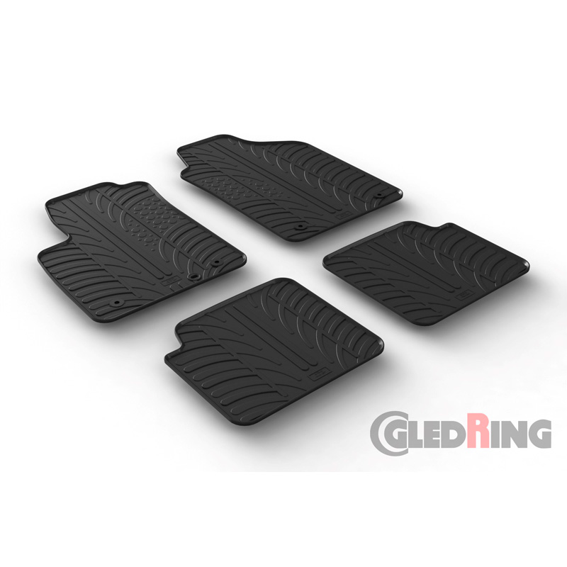 Gledring Automatten Zwart Rubber Fiat 500