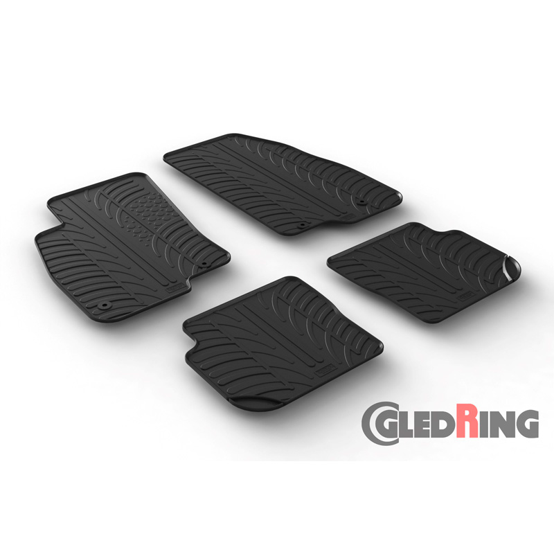 Gledring Automatten Zwart Rubber Fiat Punto