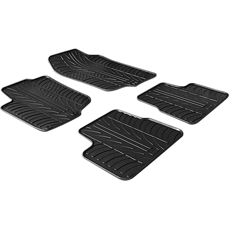 Gledring Automatten Zwart Rubber Peugeot 207