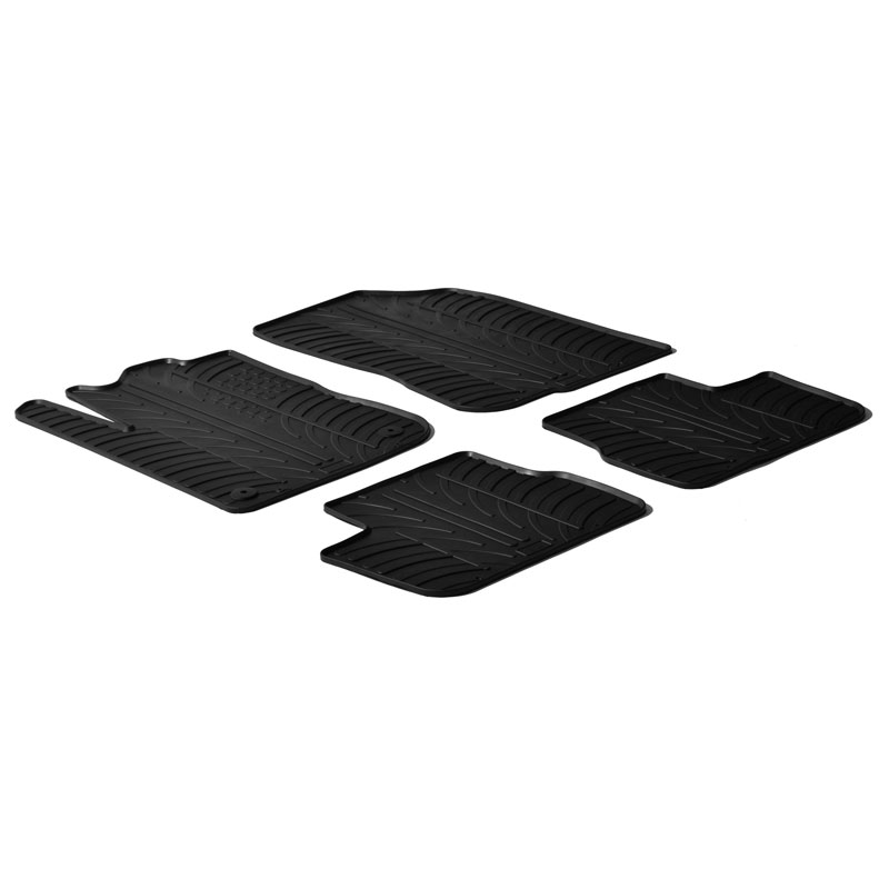 Gledring Automatten Zwart Rubber Peugeot 208