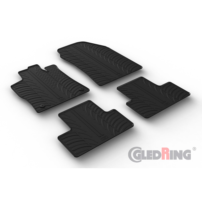 Gledring Automatten Zwart Rubber Peugeot 308