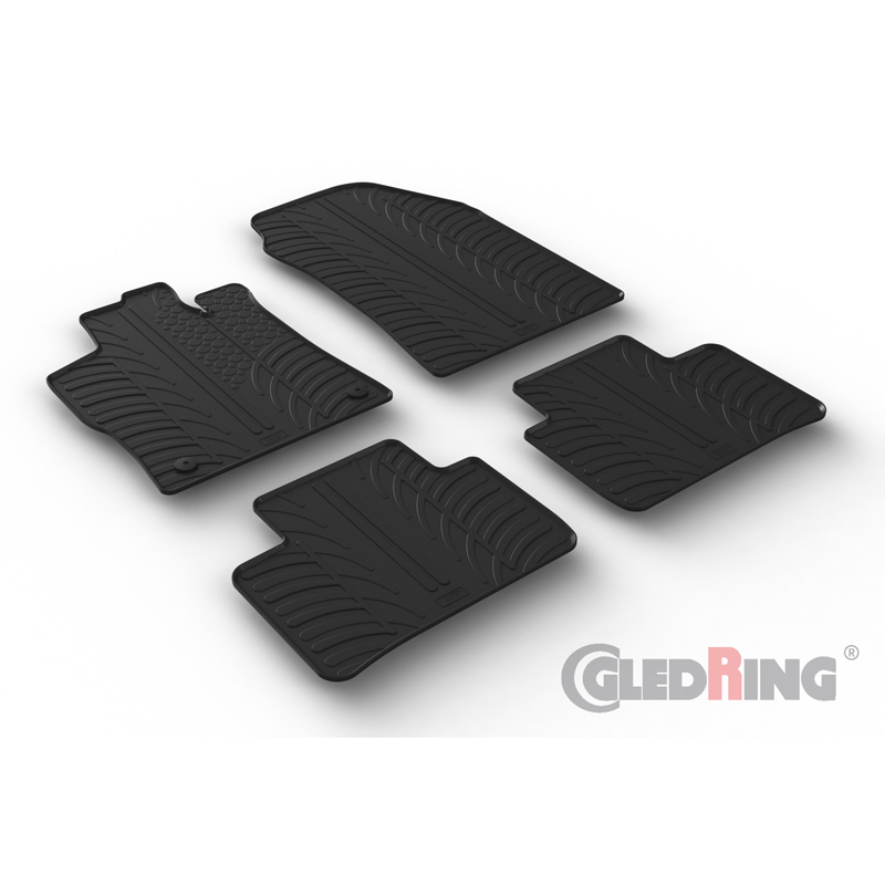 Gledring Automatten Zwart Rubber Peugeot 308