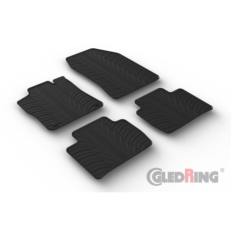Image of Gledring Automatten Zwart Rubber Peugeot 408