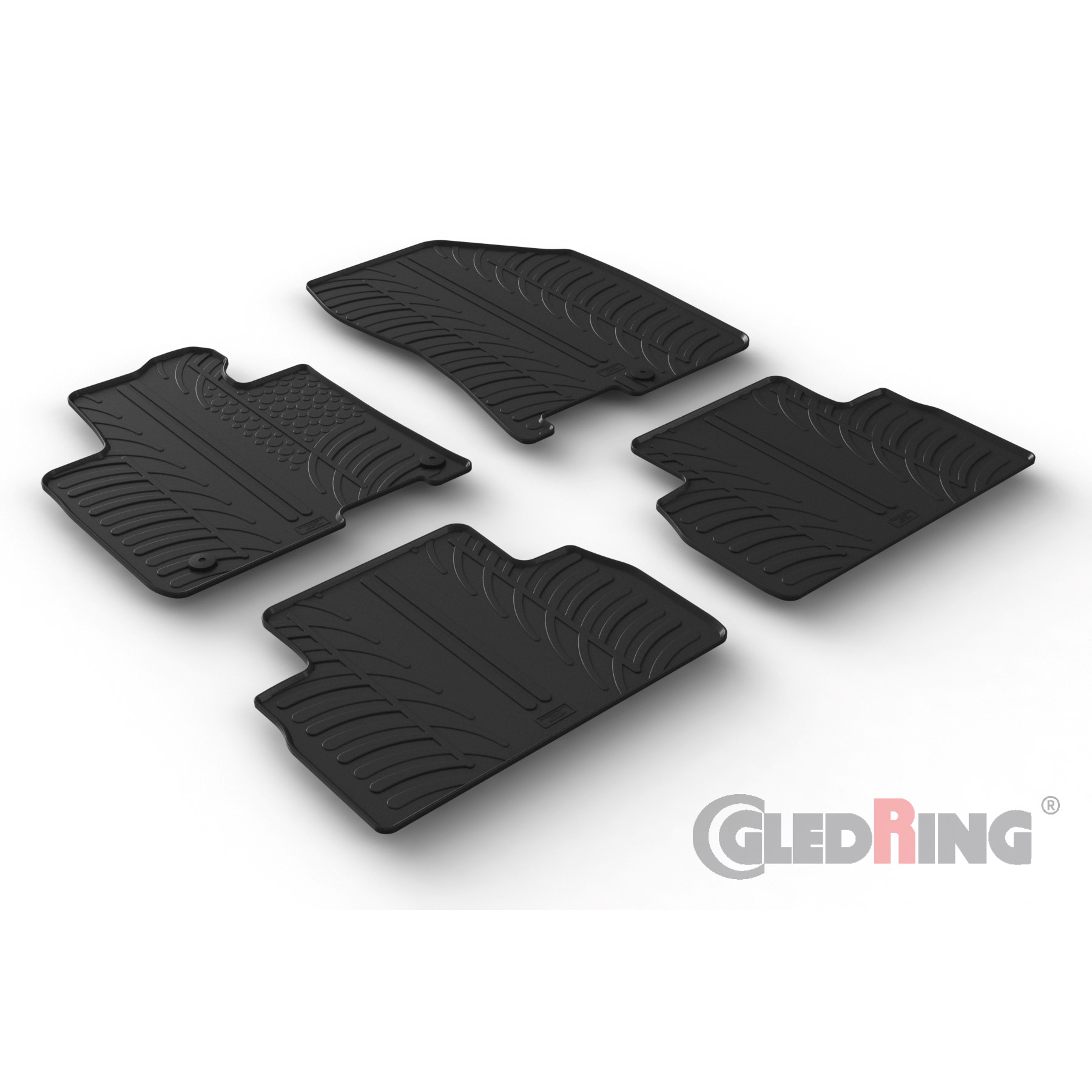 Image of Gledring Automatten Zwart Rubber Hyundai Santa Fe