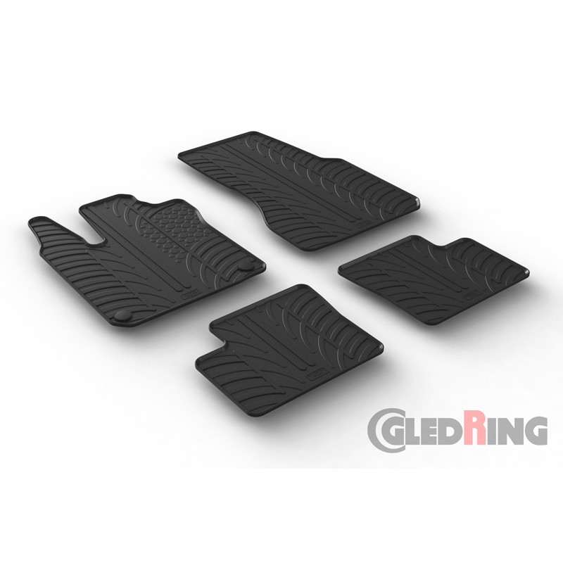 Image of Gledring Automatten Zwart Rubber Smart ForTwo