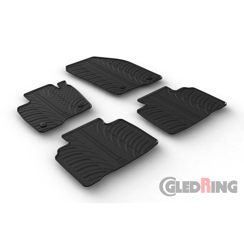 Image of Gledring Automatten Zwart Rubber Ford Edge