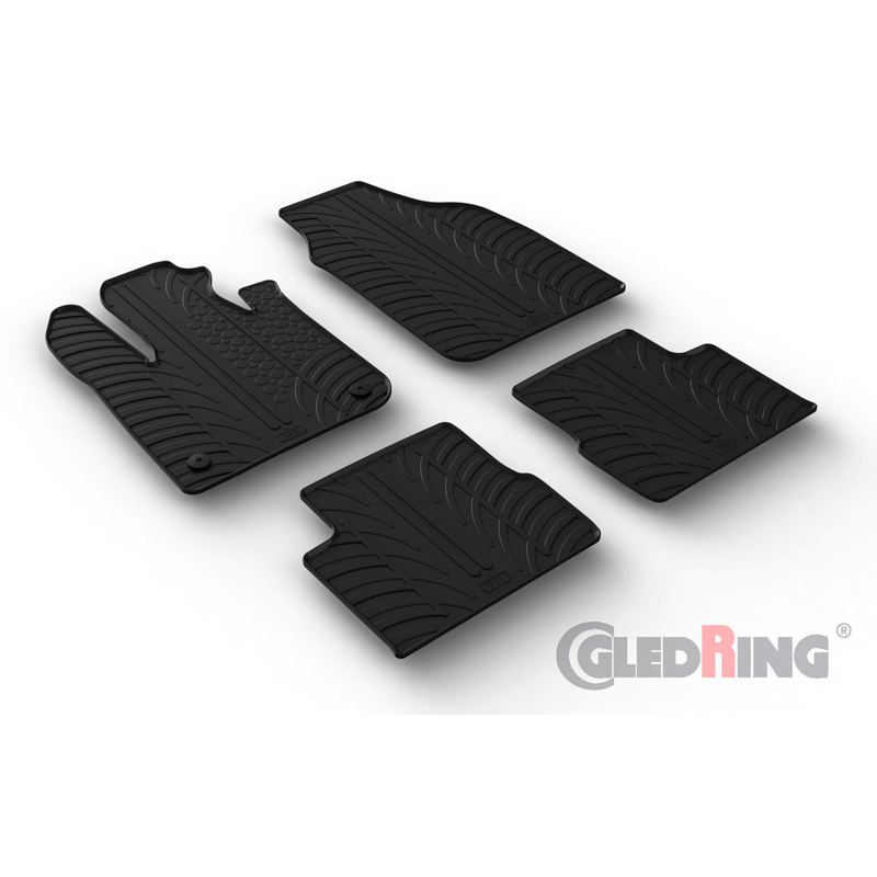 Image of Gledring Automatten Zwart Rubber Fiat 500e