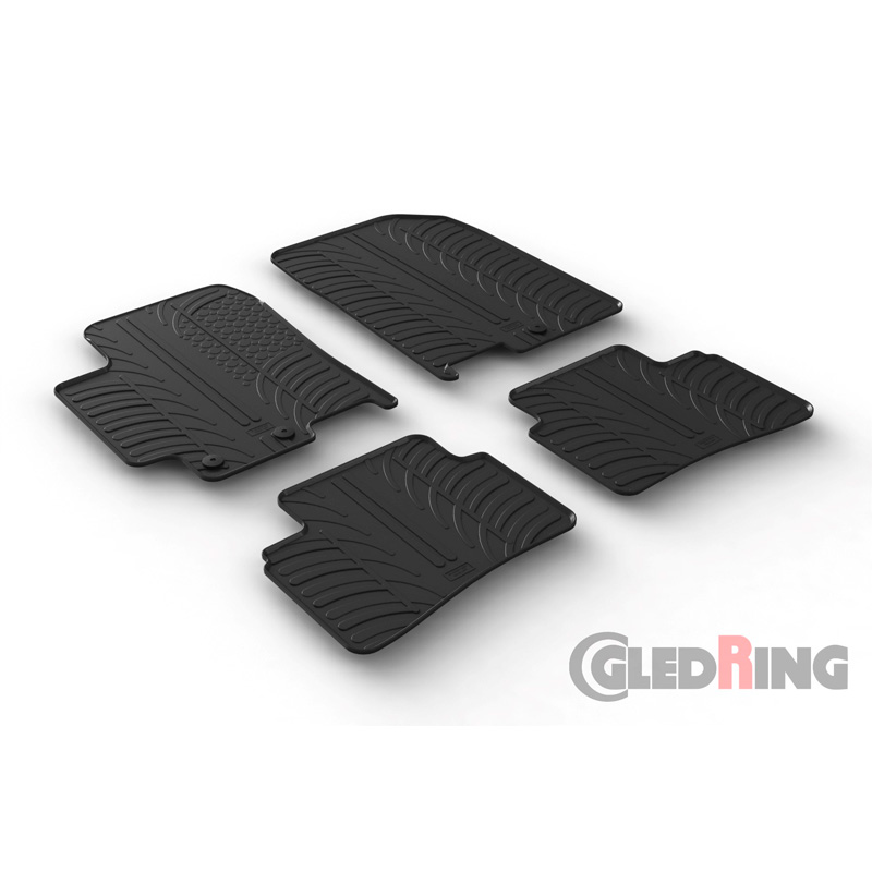 Image of Gledring Automatten Zwart Rubber Kia Rio