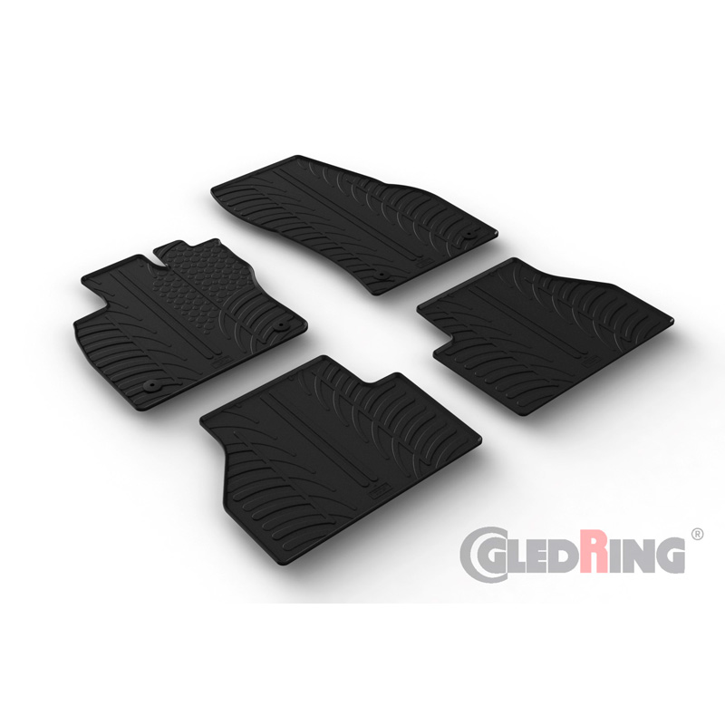Image of Gledring Automatten Zwart Rubber Volkswagen Caddy