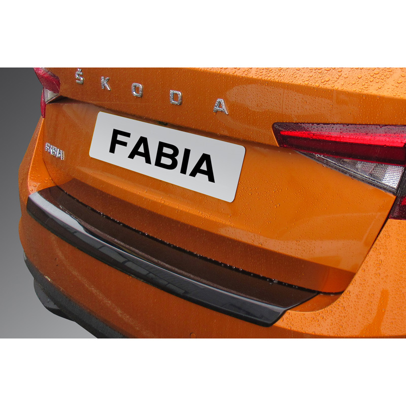 Image of RGM Achter Bumper Beschermlijst 5-Deurs Zwart ABS Plastic Skoda Fabia