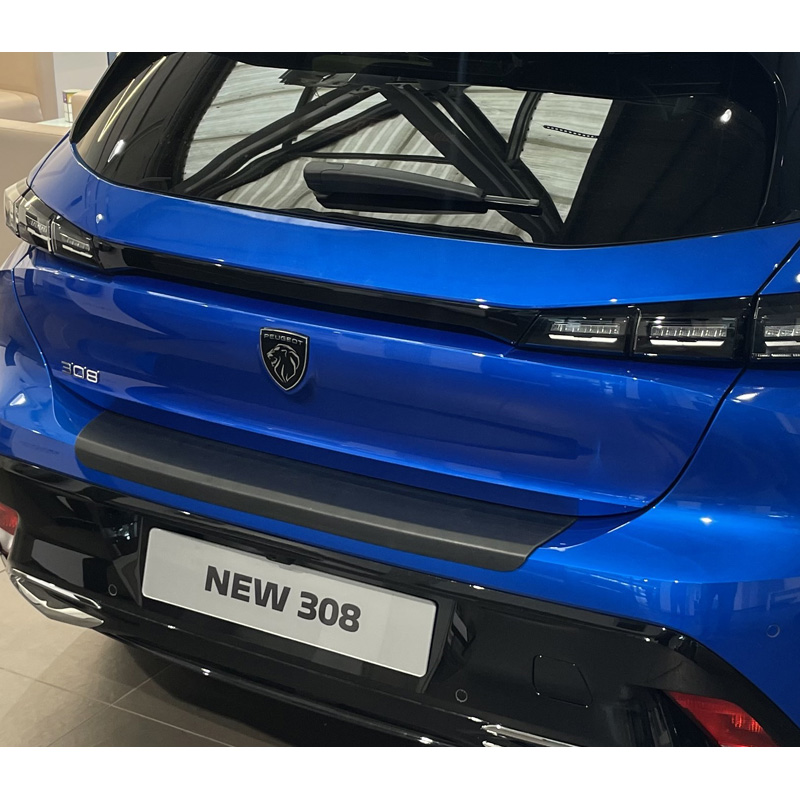 Image of RGM Achter Bumper Beschermlijst 5-Deurs Zwart ABS Plastic Peugeot 308