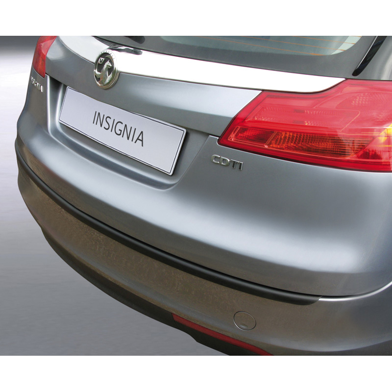 Image of RGM Achter Bumper Beschermlijst Ribbed Zwart ABS Plastic Opel Insignia
