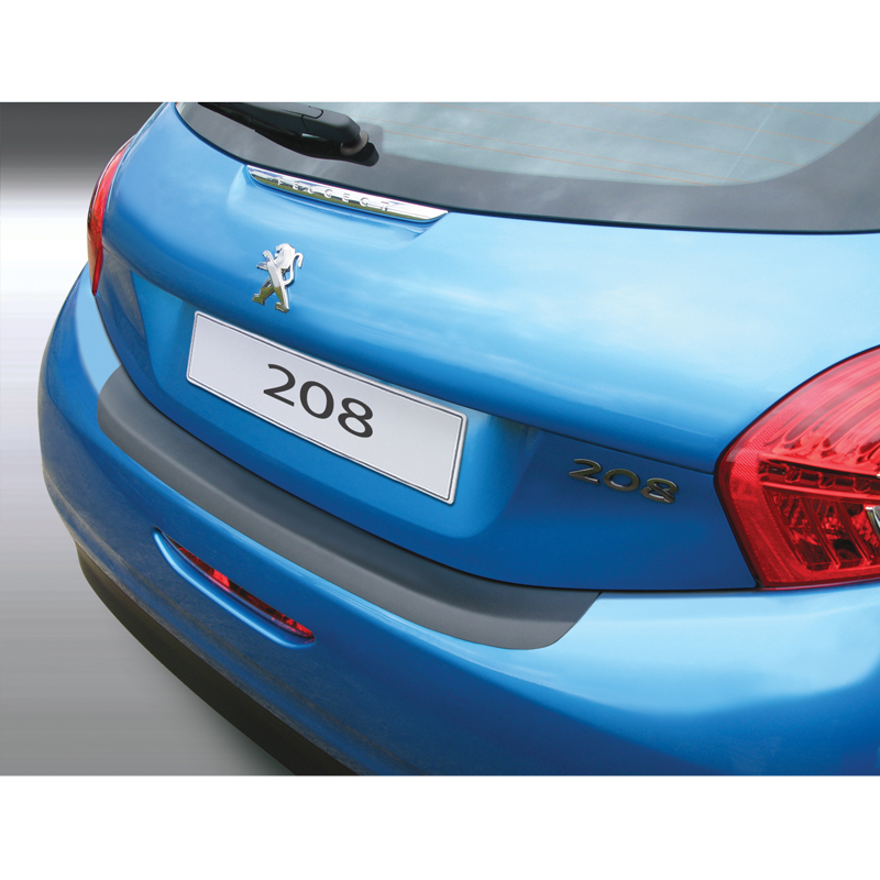 Image of RGM Achter Bumper Beschermlijst Zwart ABS Plastic Peugeot 208