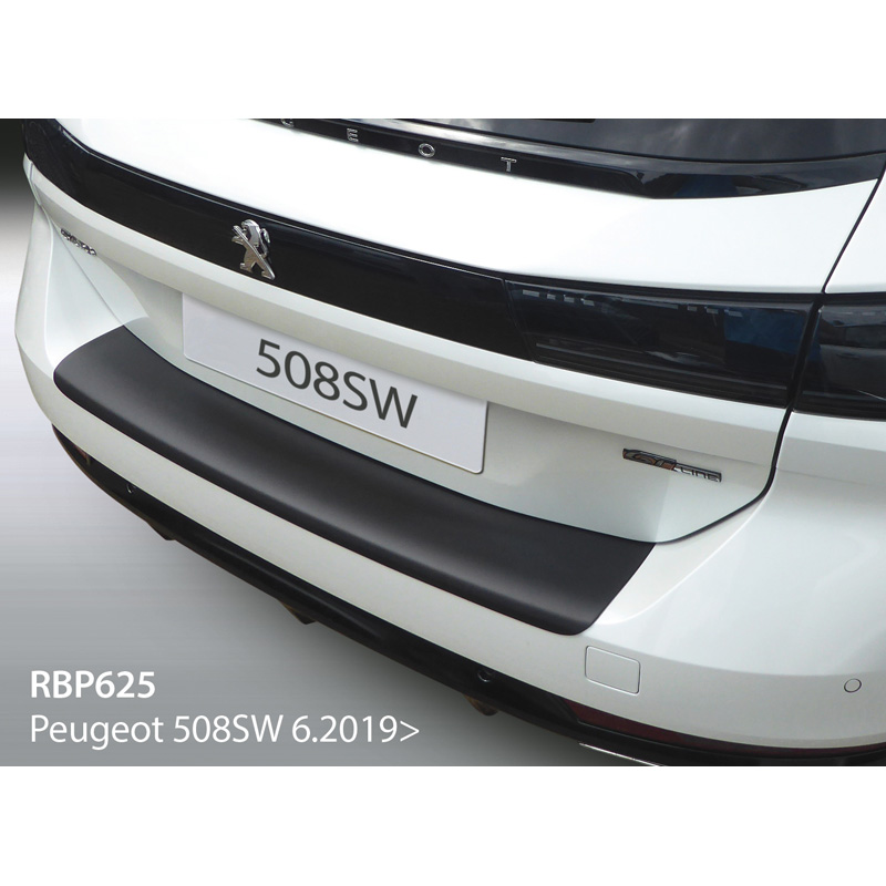 Image of RGM Achter Bumper Beschermlijst Zwart ABS Plastic Peugeot 508