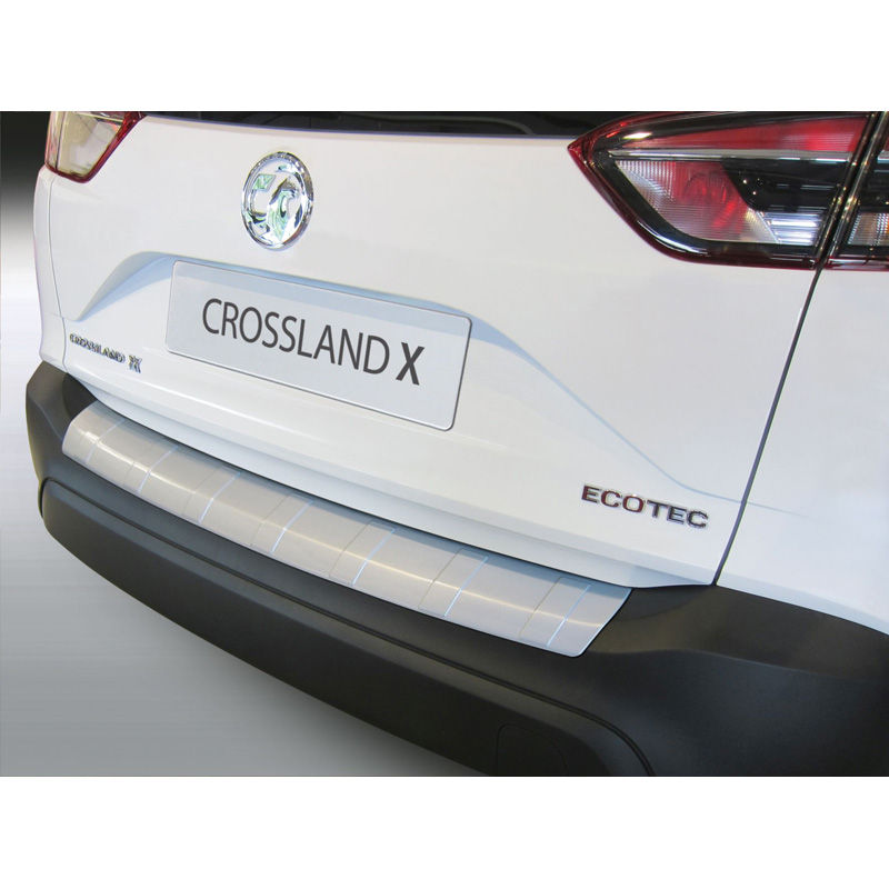 Image of RGM Achter Bumper Beschermlijst Ribbed Zwart ABS Plastic Opel Crossland X