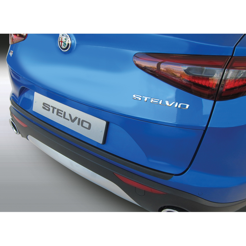 Image of RGM Achter Bumper Beschermlijst Zwart ABS Plastic Alfa Stelvio