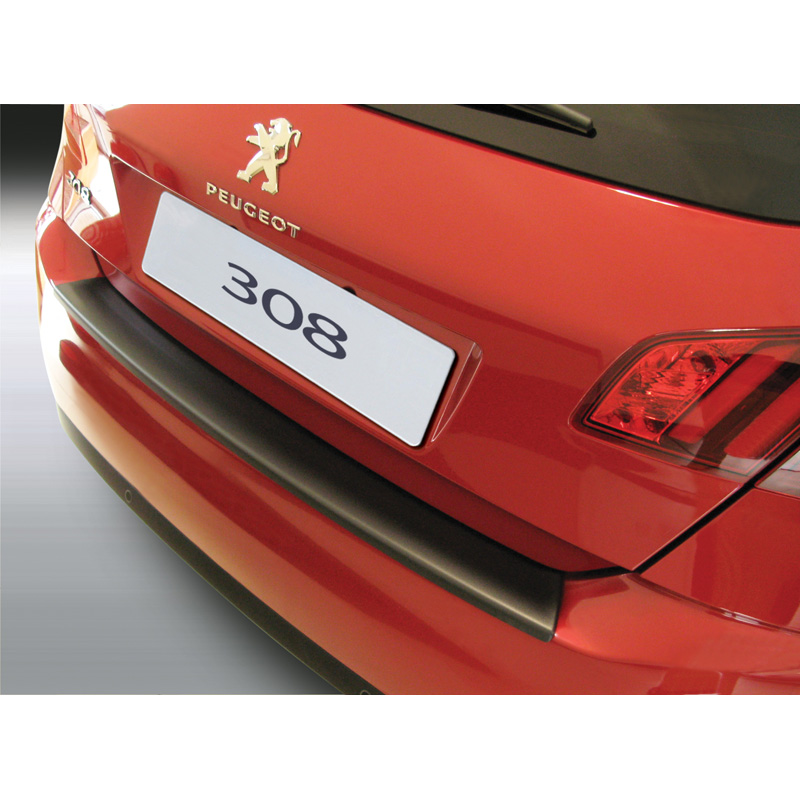 Image of RGM Achter Bumper Beschermlijst 5-Deurs Zwart ABS Plastic Peugeot 308