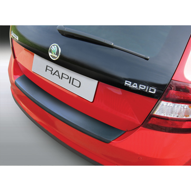 Image of RGM Achter Bumper Beschermlijst Zwart ABS Plastic Skoda Rapid Spaceback