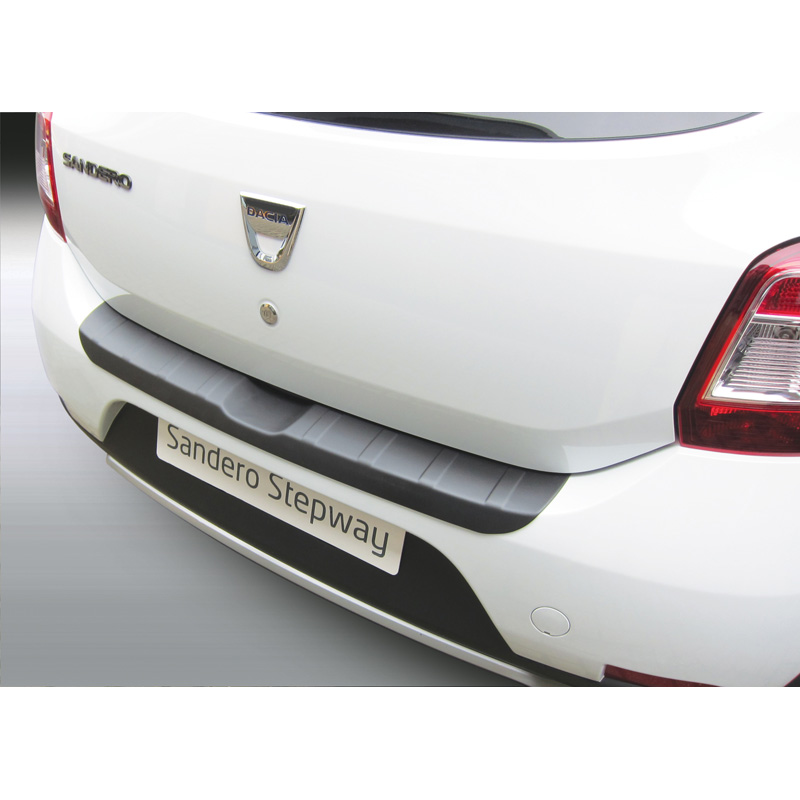 Image of RGM Achter Bumper Beschermlijst Ribbed Zwart ABS Plastic Dacia Sandero