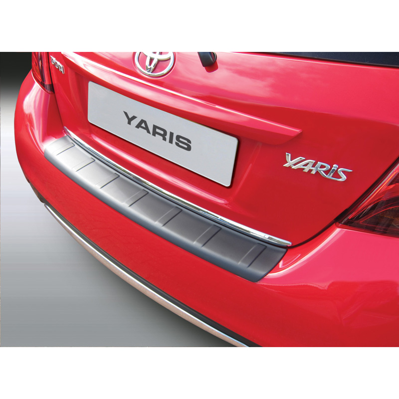 Image of RGM Achter Bumper Beschermlijst Ribbed Zwart ABS Plastic Toyota Yaris