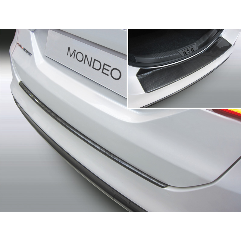 Image of RGM Achter Bumper Beschermlijst 5-Deurs Zwart ABS Plastic Ford Mondeo
