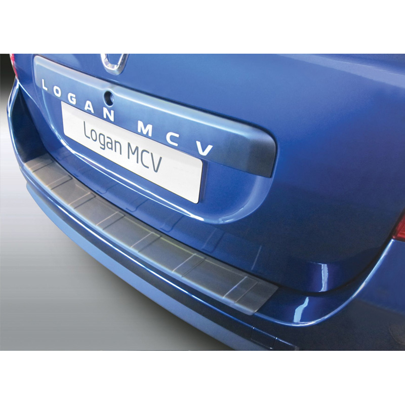 Image of RGM Achter Bumper Beschermlijst Ribbed Zwart ABS Plastic Dacia Logan