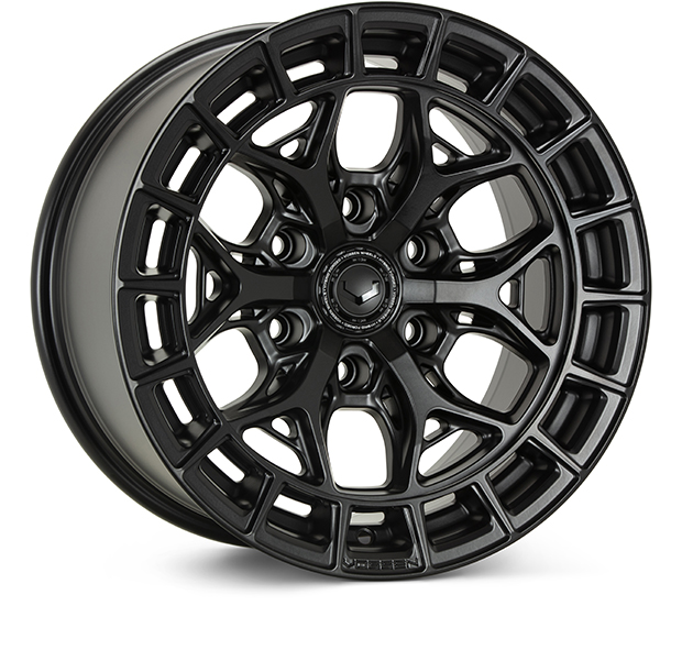 Image of Vossen Wheels HFX-1 Hybrid ForgedX Velgen 22 Inch 12J ET44 6x139.7 Ultra Diepe Concave Flow Form Satin Black