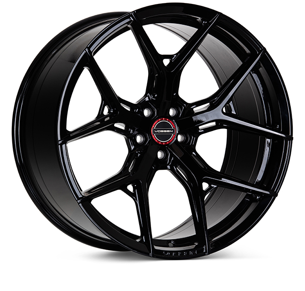 Image of Vossen Wheels HF-5 Hybrid Forged Series Velgen 23 Inch 10J ET22 5x120 Mid Concave Flow Form Gloss Black
