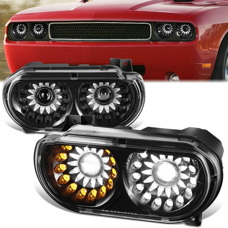 Image of SK-Import Koplampen LED Black Housing Dodge Challenger