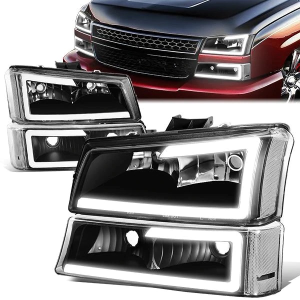Image of SK-Import Koplamp LED Black Housing Chevrolet Avalanche,Silverado