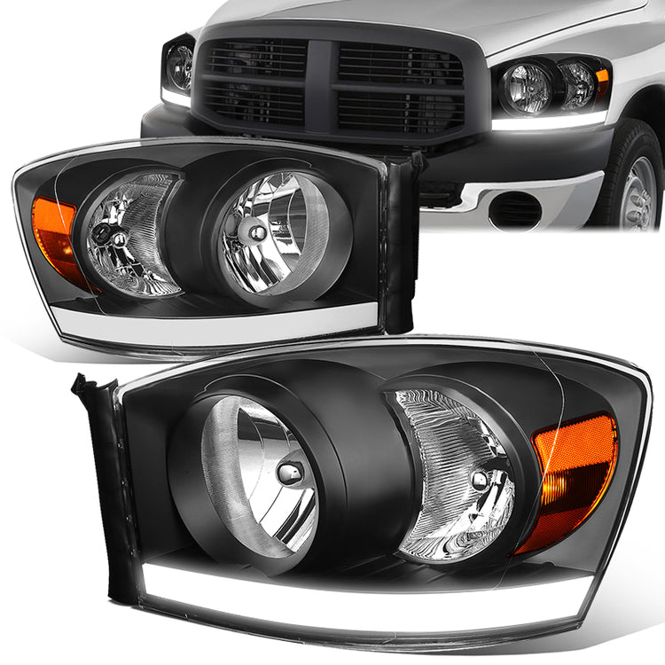 Image of SK-Import Koplampen LED Black Housing Heldere Lens Dodge Ram