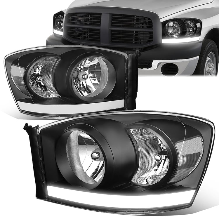 Image of SK-Import Koplampen LED Black Housing Heldere Lens Dodge Ram