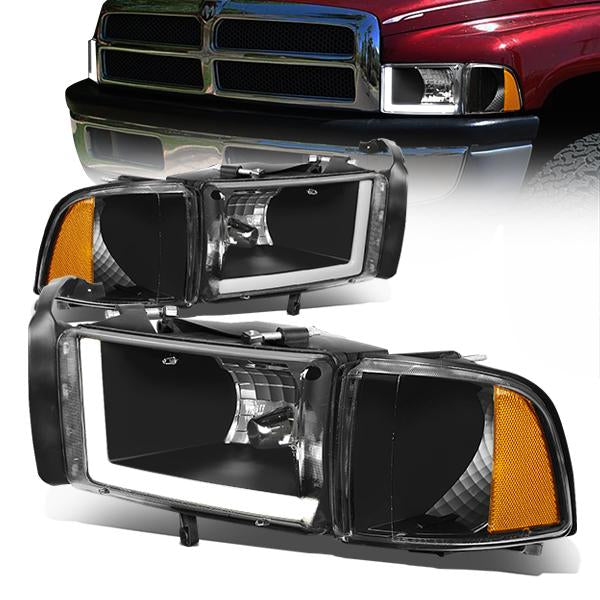 Image of SK-Import Koplampen LED Black Housing Heldere Lens Dodge Ram