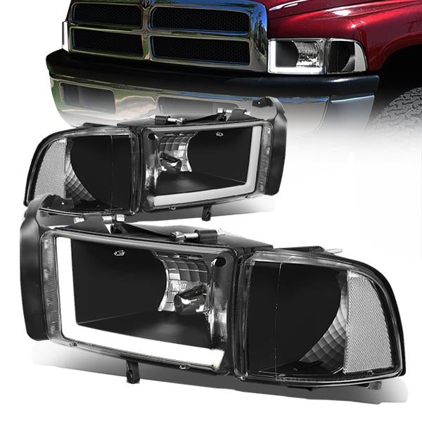 Image of SK-Import Koplampen LED Black Housing Heldere Lens Dodge Ram