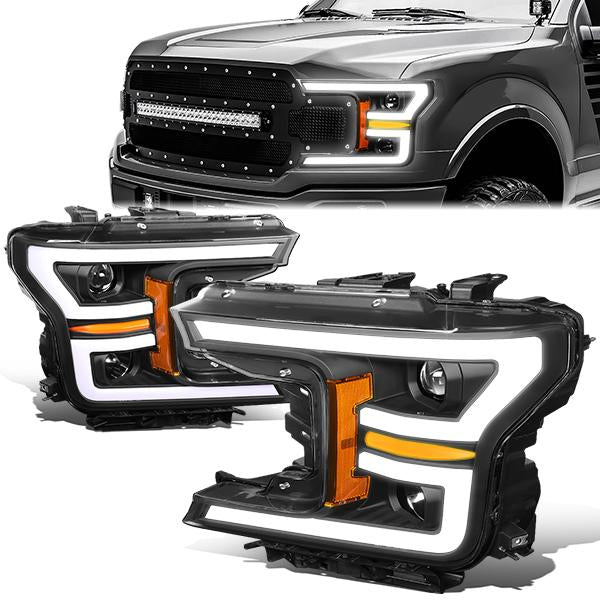 Image of SK-Import Koplampen LED Black Housing Heldere Lens Ford F150