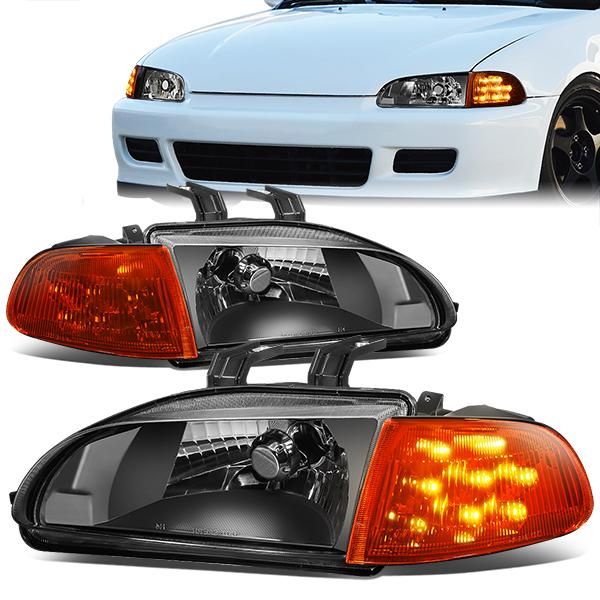Image of SK-Import Koplamp LED Black Housing Honda Civic
