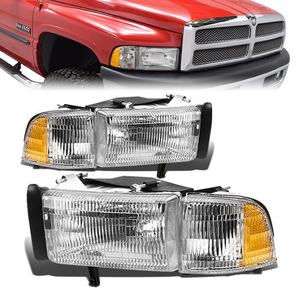 Image of SK-Import Koplampen Factory Style Chrome Housing Dodge Ram