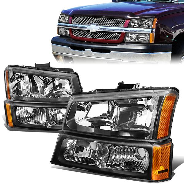 Image of SK-Import Koplampen Factory Style Chrome Housing Heldere Lens Chevrolet Silverado