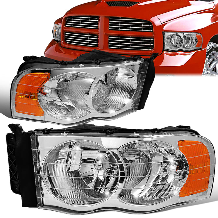 Image of SK-Import Koplampen Factory Style Chrome Housing Heldere Lens Dodge Ram