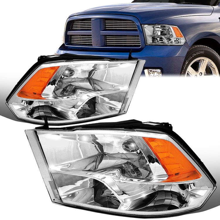 Image of SK-Import Koplampen Factory Style Chrome Housing Heldere Lens Dodge Ram