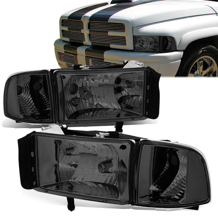 Image of SK-Import Koplampen Factory Style Chrome Housing Smoke Glas Dodge Ram