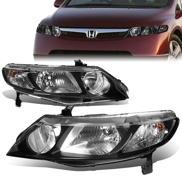 Image of SK-Import Koplampen Black Housing Heldere Lens Honda Civic