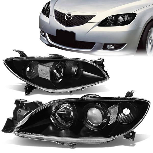 Image of SK-Import Koplampen Factory Style Black Housing Heldere Lens Mazda 3