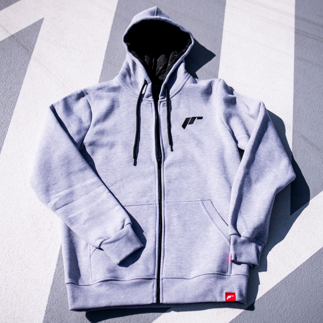Image of JR-Wheels Hoodie Rits Unisex Grijs Katoen