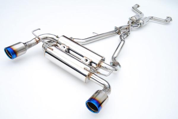 Image of Invidia Cat-back Uitlaatsysteem Gemini Burnt Titanium Tip 63.5mm Roestvrij Staal Nissan 370Z