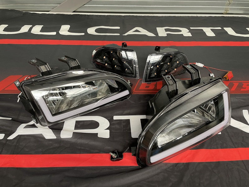 Image of SK-Import Koplampen LED Zwart Honda Civic