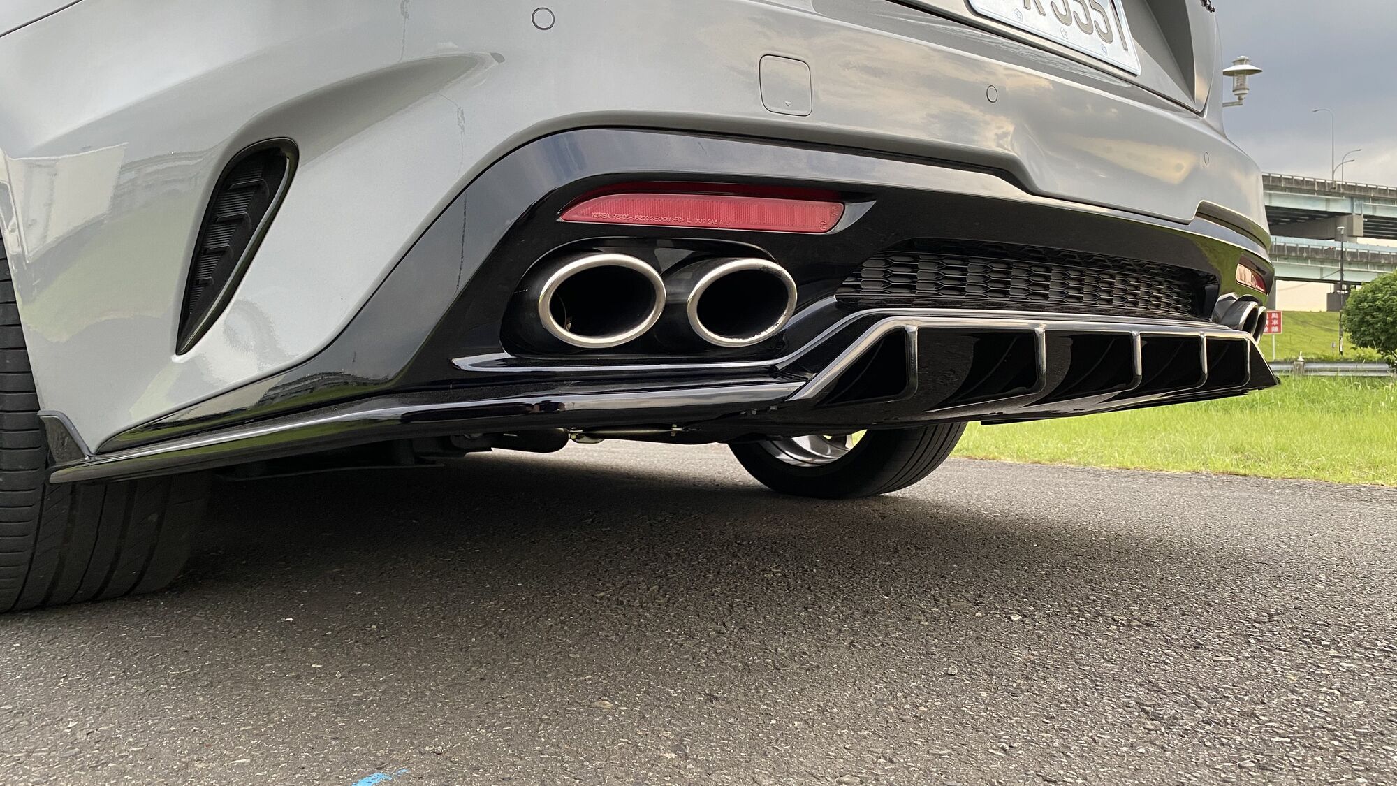 Image of SK-Import Achter Diffuser CK Style Zwart ABS Plastic Kia Stinger