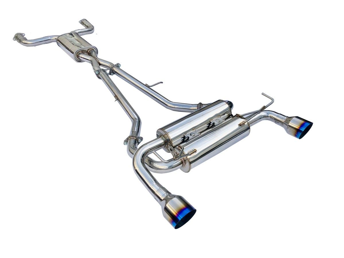 Image of Invidia Cat-back Uitlaatsysteem Gemini Titanium Tip 63.5mm Roestvrij Staal Nissan 350Z
