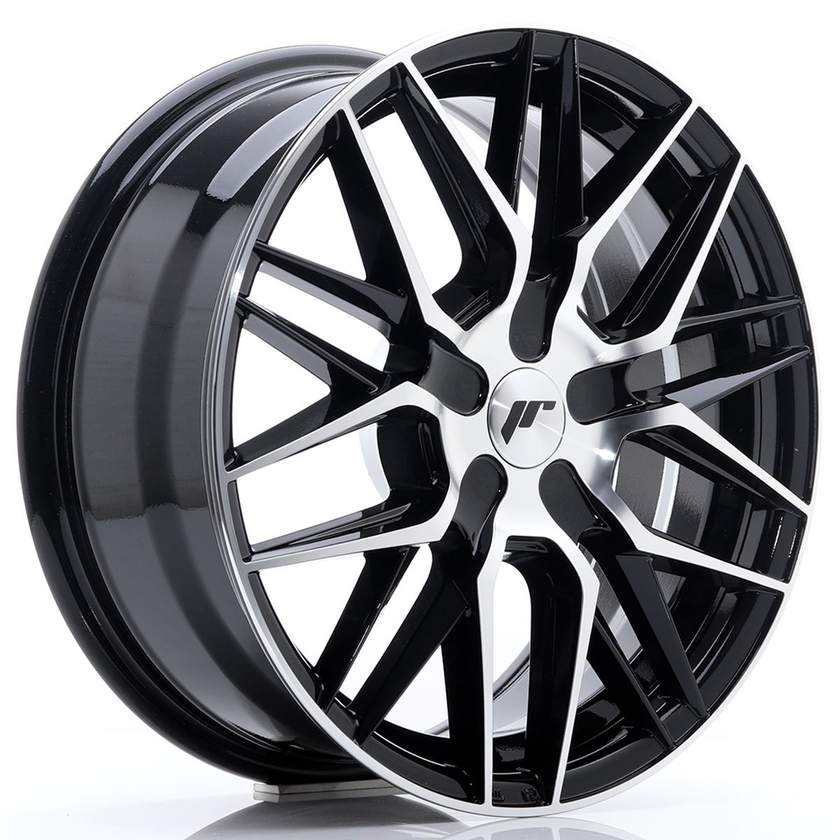 Image of JR-Wheels JR28 Velgen 17 Inch 7J ET35-45 Custom PCD Gloss Black Machined Face