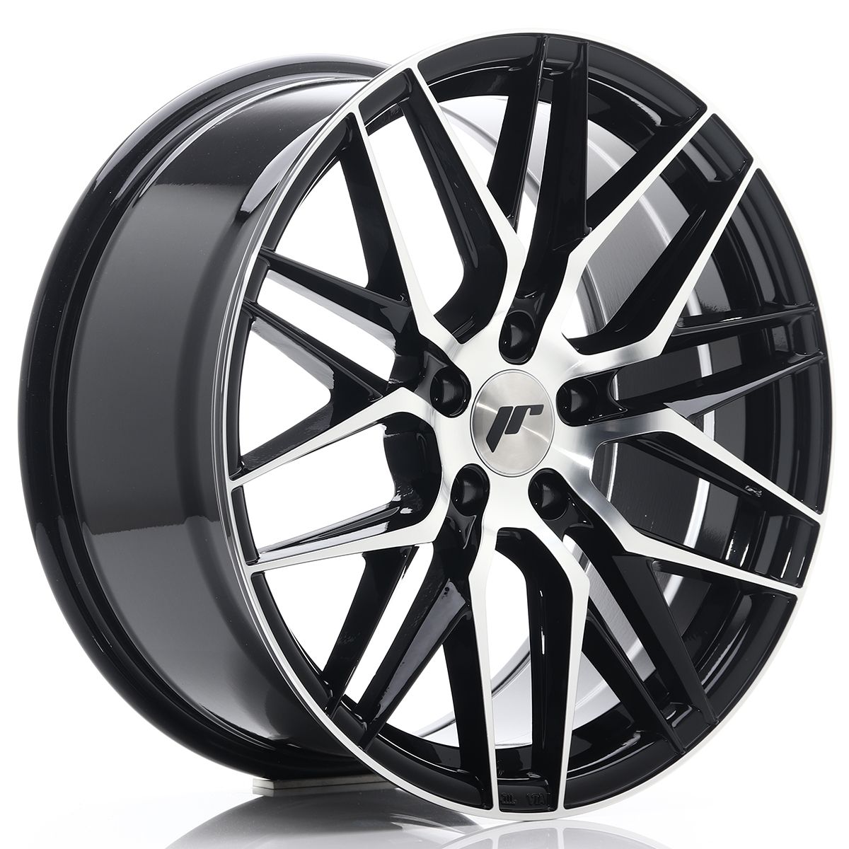 Image of JR-Wheels JR28 Velgen 18 Inch 8.5J ET40 5x114.3 Gloss Black Machined Face